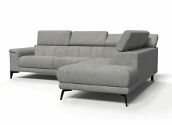 Hoeksalon Amira 290x228cm - stof - grijs- Hoeksalons
