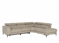 Hoeksalon Arya 293x241cm - stof - grijs met relax- Hoeksalons