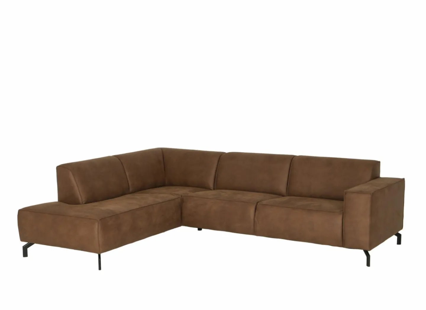Hoeksalon Brenda 275x210cm - stof - cognac- Hoeksalons