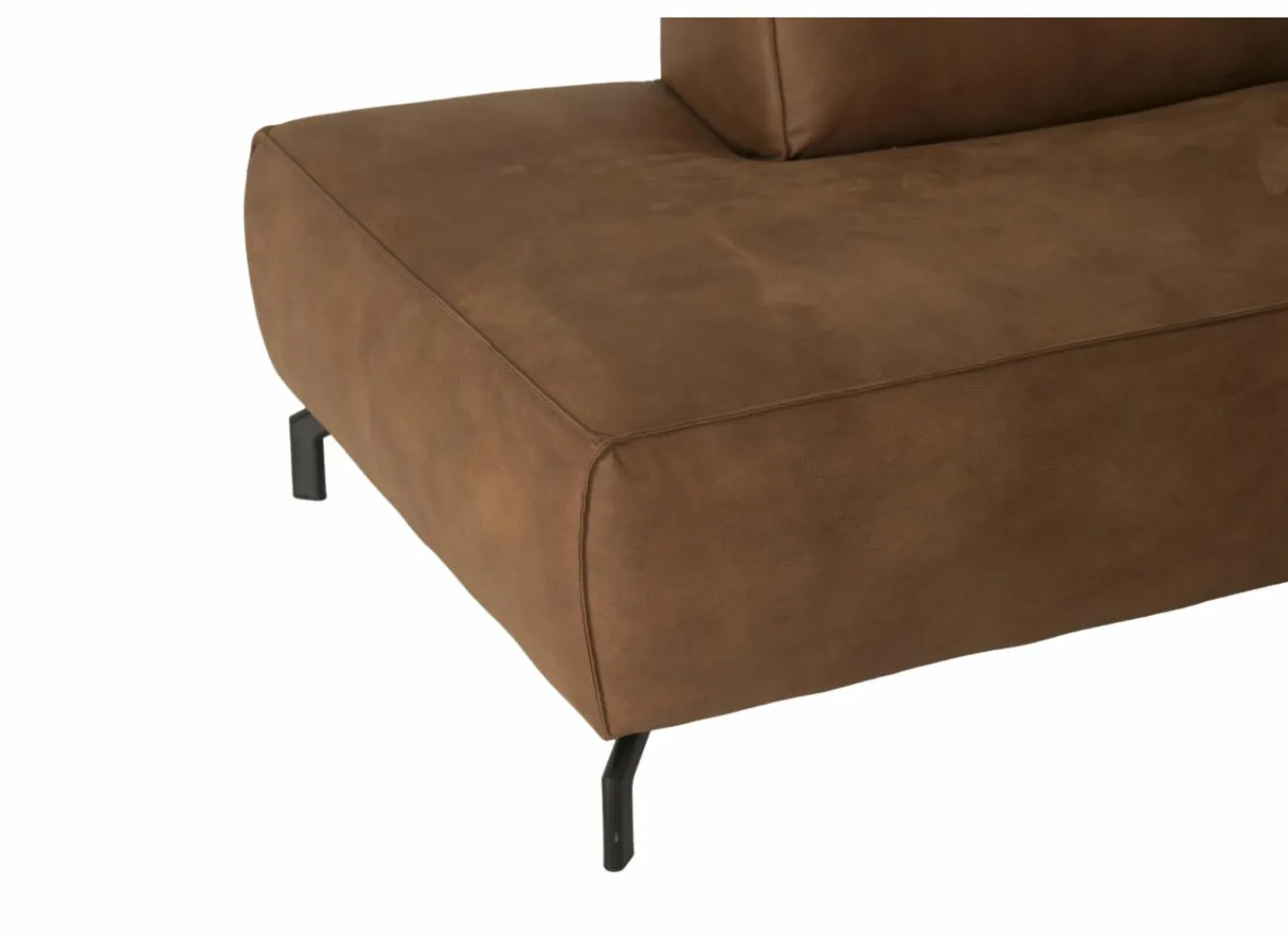 Hoeksalon Brenda 275x210cm - stof - cognac- Hoeksalons