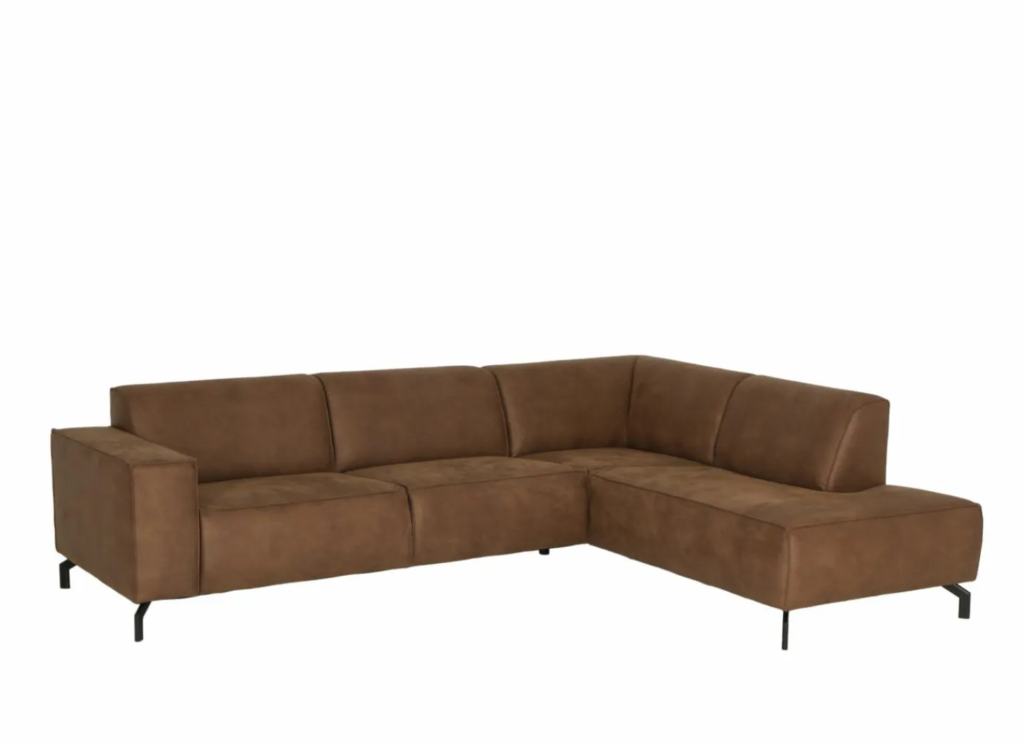 Hoeksalon Brenda 275x210cm - stof - cognac- Hoeksalons