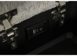 Hoeksalon Crow 334x301cm - stof - turtledove met 2 elektrische relaxen- Hoeksalons