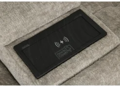 Hoeksalon Crow 334x301cm - stof - turtledove met 2 elektrische relaxen- Hoeksalons