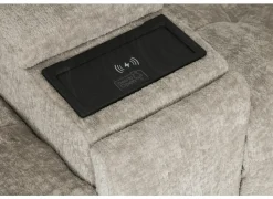 Hoeksalon Crow 334x301cm - stof - turtledove met 2 elektrische relaxen- Hoeksalons