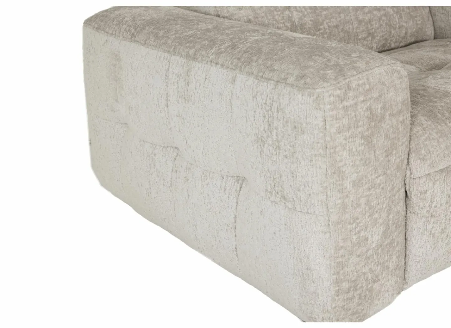 Hoeksalon Crow 334x301cm - stof - turtledove met 2 elektrische relaxen- Hoeksalons