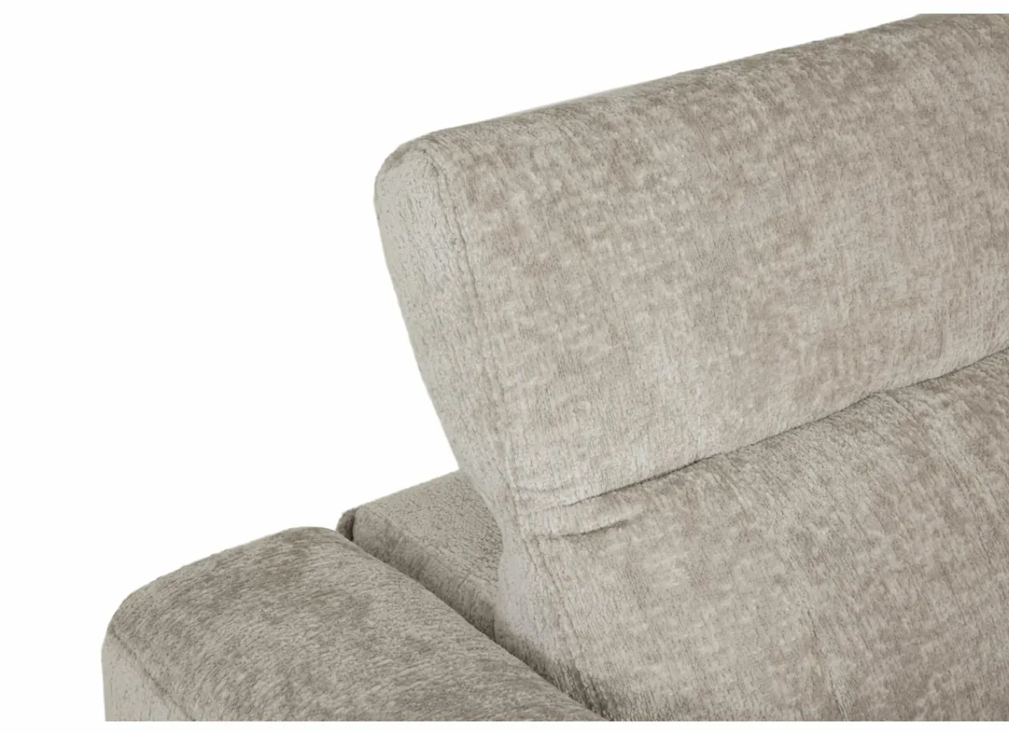 Hoeksalon Crow 334x301cm - stof - turtledove met 2 elektrische relaxen- Hoeksalons