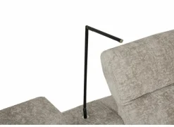 Hoeksalon Crow 334x301cm - stof - turtledove met 2 elektrische relaxen- Hoeksalons