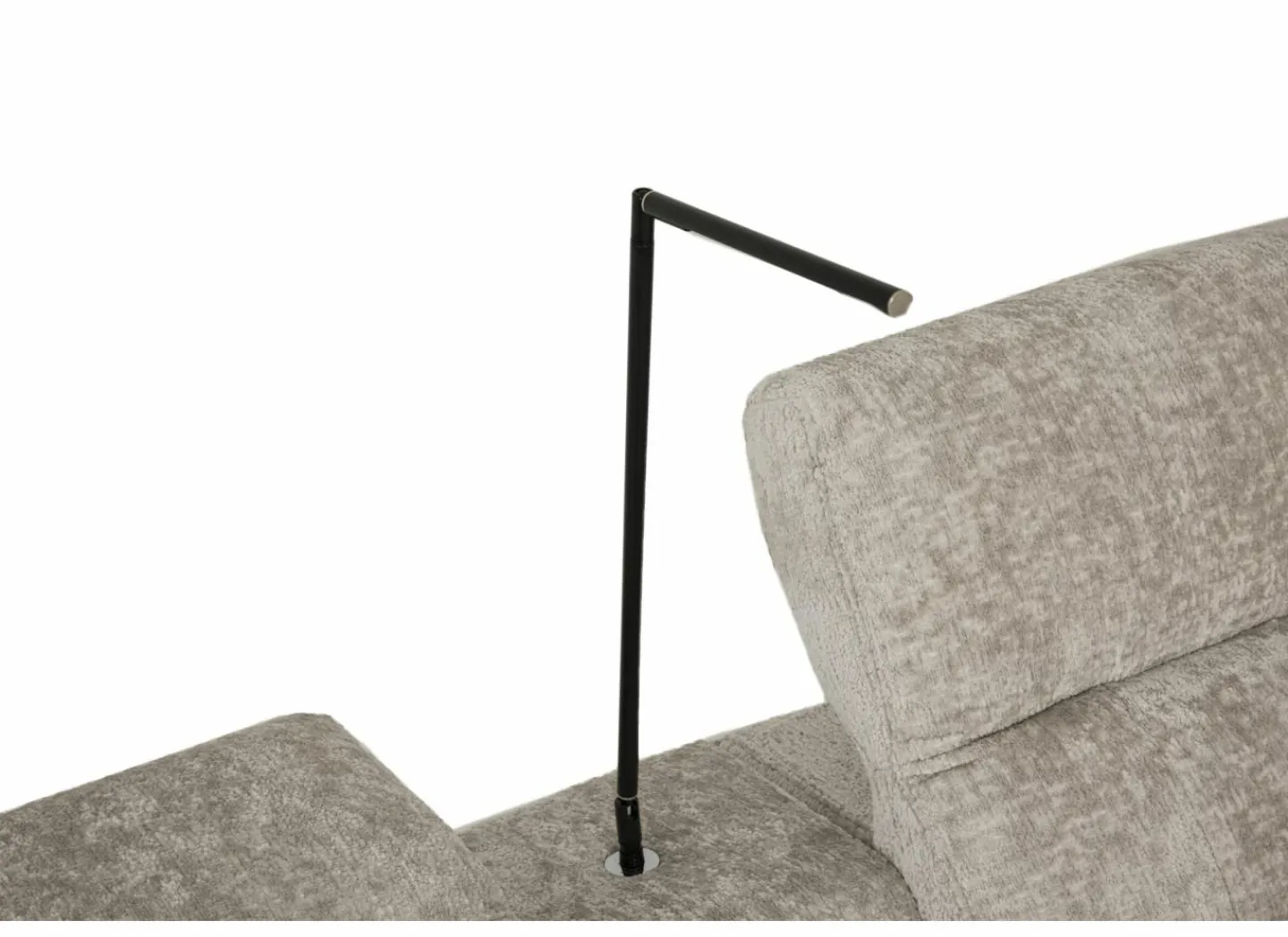 Hoeksalon Crow 334x301cm - stof - turtledove met 2 elektrische relaxen- Hoeksalons