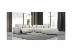 Hoeksalon Down 297x370cm - stof - crème met relax- Hoeksalons