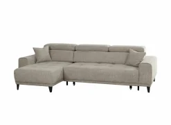 Hoeksalon Dragor 296x179cm - stof - grijs met bedfunctie- Hoeksalons
