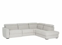Hoeksalon Dreamer 305x260cm - stof - wit met relax- Hoeksalons