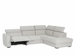 Hoeksalon Dreamer 305x260cm - stof - wit met relax- Hoeksalons