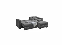 Hoeksalon Elmau 235x169cm - stof - grijs met bedfunctie & opbergruimte- Zetelbedden|Hoeksalons