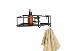 Umbra Wandplanken|Rekken|Hoekwandplank Cubiko 23x23x8cm zwart set van 2