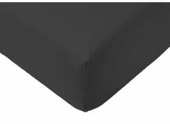 Hoeslaken Lauren 160x200cm - jersey katoen - antraciet- Hoeslakens