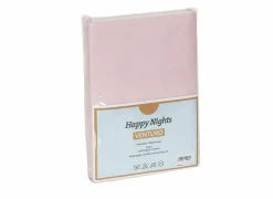 Hoeslaken Venturo 90x200cm - flanel - roze- Hoeslakens