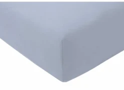 Hoeslaken Venturo 90x200cm - flanel - ciel- Hoeslakens