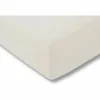 Hoeslaken 140/160X200/220cm jersey katoen ecru- Hoeslakens