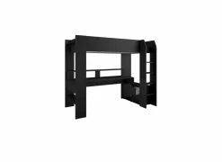 Hoogslapers|Hoogslapers|Hoogslaper Black Stipple 90x200cm  - melamine - zwart