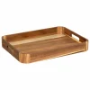 Dienbladen|Houten dienblad 40x30cm - MDF & acacia hout - bruin