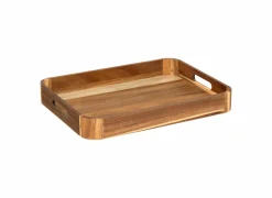 Dienbladen|Houten dienblad 40x30cm - MDF & acacia hout - bruin