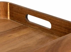 Dienbladen|Houten dienblad 40x30cm - MDF & acacia hout - bruin