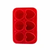 Ijsblokjesvormen|Ijsblokjesvorm Dotz Rozen en Hartjes 17x12x5cm - silicone - rood