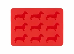 Ijsblokjesvormen|Ijsblokjesvorm Teckel silicone - rood