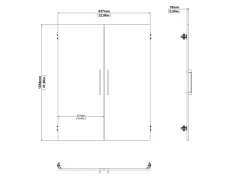 Draaideurkasten|Inbouwset Prima 83x105cm - decor - eik