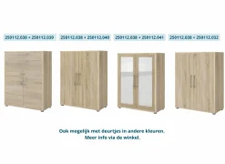 Draaideurkasten|Inbouwset Prima 83x105cm - decor - eik