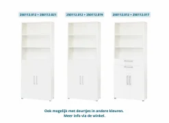 Inbouwset Prima 83x36x105cm - decor - wit- Boekenkast|Boekenkast