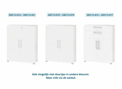 Inbouwset Prima 83x36x105cm - decor - wit- Boekenkast|Boekenkast