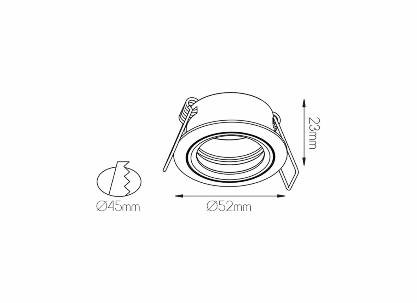 Inbouwspot MR11 - aluminium - wit- Inbouwspots