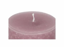 Kaars Mini Superkaars Ø10x10cm - rustiek - oud rood- Kaars & Houder