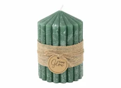 Cosy & Trendy Kaars & Houder|Kaars Ribble Ø7x10cm - paraffine - groen