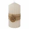 Cosy & Trendy Kaars Ribble Ø7x14cm - paraffine - crème- Kaars & Houder