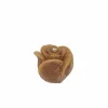 Kaars & Houder|Kaars Roses Sculptures S Ø8,50x6,50cm - rustiek - cognac