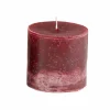 Kaars Ø10xH10cm - burgundy- Kaars & Houder