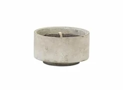 Kaars & Houder|Kaarsenhouder beton Ø18x10cm - terracotta - grijs