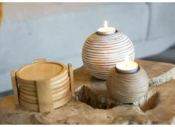 Herfstdecoratie|Kaars & Houder|Kaarsenhouder Blossom H6,5cm