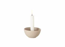 Kaarsenhouder Franyo H5cm beige wit- Kaars & Houder