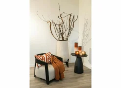 Kaars & Houder|Kaarsenhouder geribbeld M Ø11,5x9,5x8cm - glas - smoke