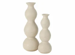 Kaarsenhouder Olina H37,5cm - keramiek - crème- Kaars & Houder