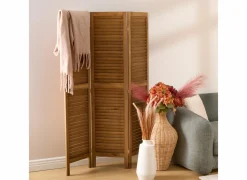 Kamerscherm Camila 120x2x170cm - paulownia hout - bruin- Kamerschermen|Kamerschermen