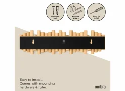 Kapstok Picket 8 Hook  61cm - naturel- Wandkapstokken|Wandkapstokken