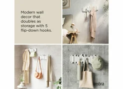 Umbra Wandkapstokken|Wandkapstokken|Kapstok Sticks Multi Hook 48,6cm - wit