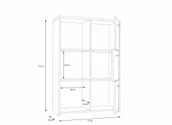 Kast Best Chest 77x30x113cm - decor - artisanale eik & wit- Bijzetkasten|Bijzetkasten