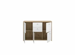 Kast Best Chest 114x30x78cm - decor - artisanale eik & wit- Bijzetkasten|Bijzetkasten