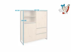 Bijzetkasten|Bijzetkasten|Kast Denver 120cm - decor - artisanale eik