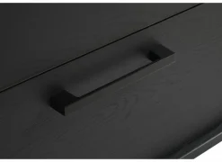 Kast Faro 127cm - melamine - structuur zwart- Bijzetkasten|Bijzetkasten